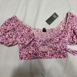 Wild Fable Crop Top Floral Size XS NWT